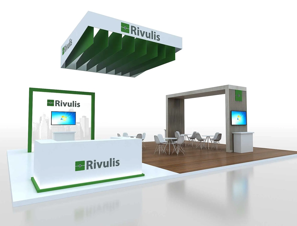 30x40 trade show booth rental design